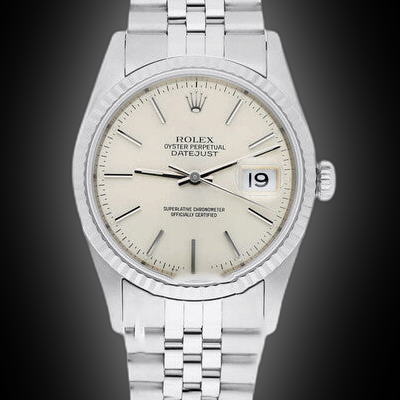 Rolex Datejust 16234 Silver-Tone Dial, Stainless Steel, 36.0 mm
