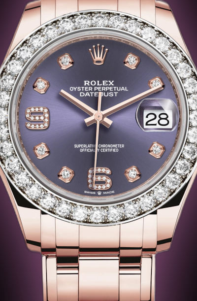 Rolex Pearlmaster 39 86285 Aubergine Dial, Rose Gold, 39.0 mm