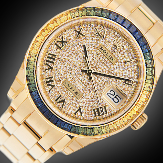 Rolex Pearlmaster 86348 Diamond Dial, 18kt Yellow Gold