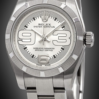 Rolex Oyster Perpetual 176210 Silver Dial, Stainless Steel, 26.0