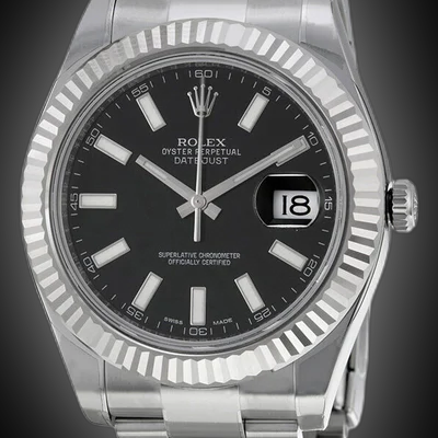 Rolex Datejust 116334 Black Dial, Stainless Steel, 41.0 mm