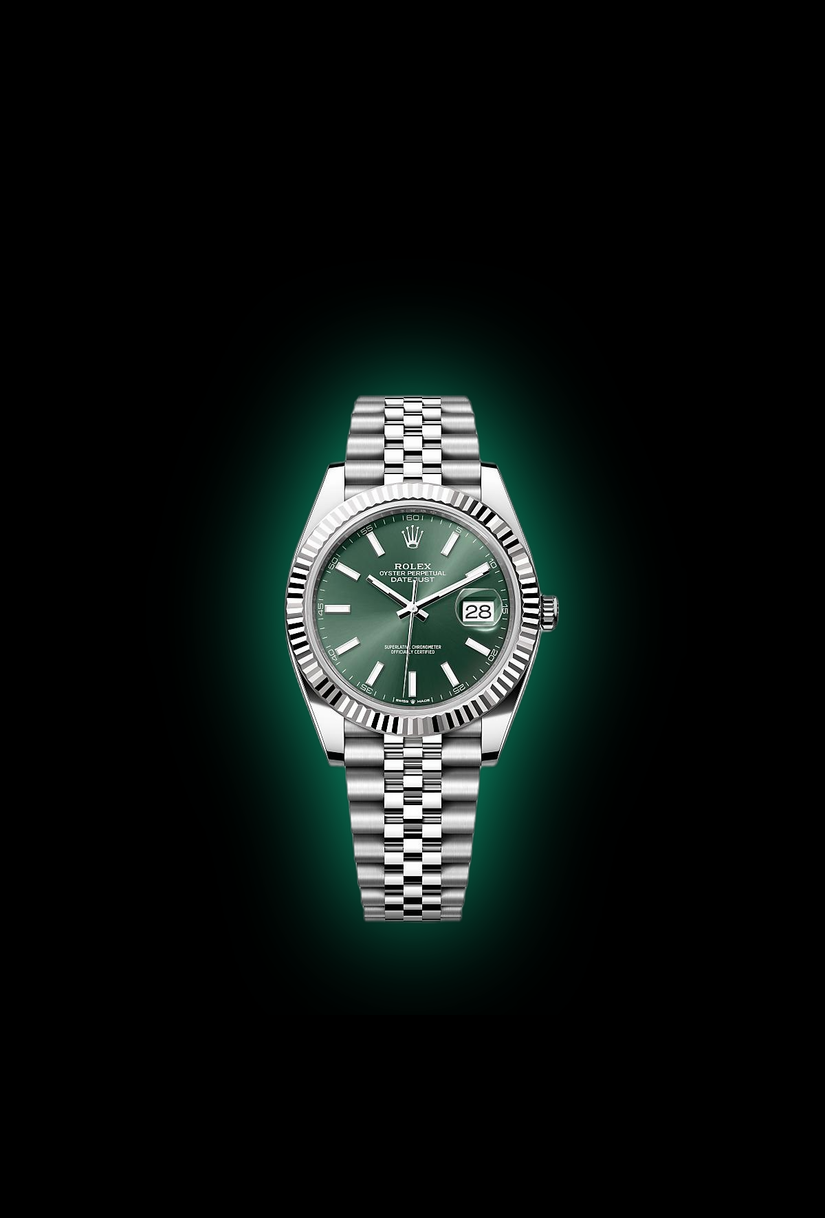 Rolex Datejust 41 126334 Mint Green Dial, Oystersteel and White