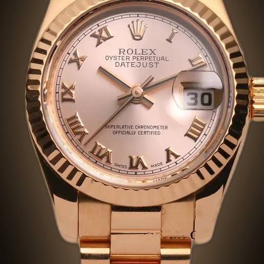 Rolex Lady-Datejust 26 179175 Champagne Dial, 18k Rose Gold, 26.0