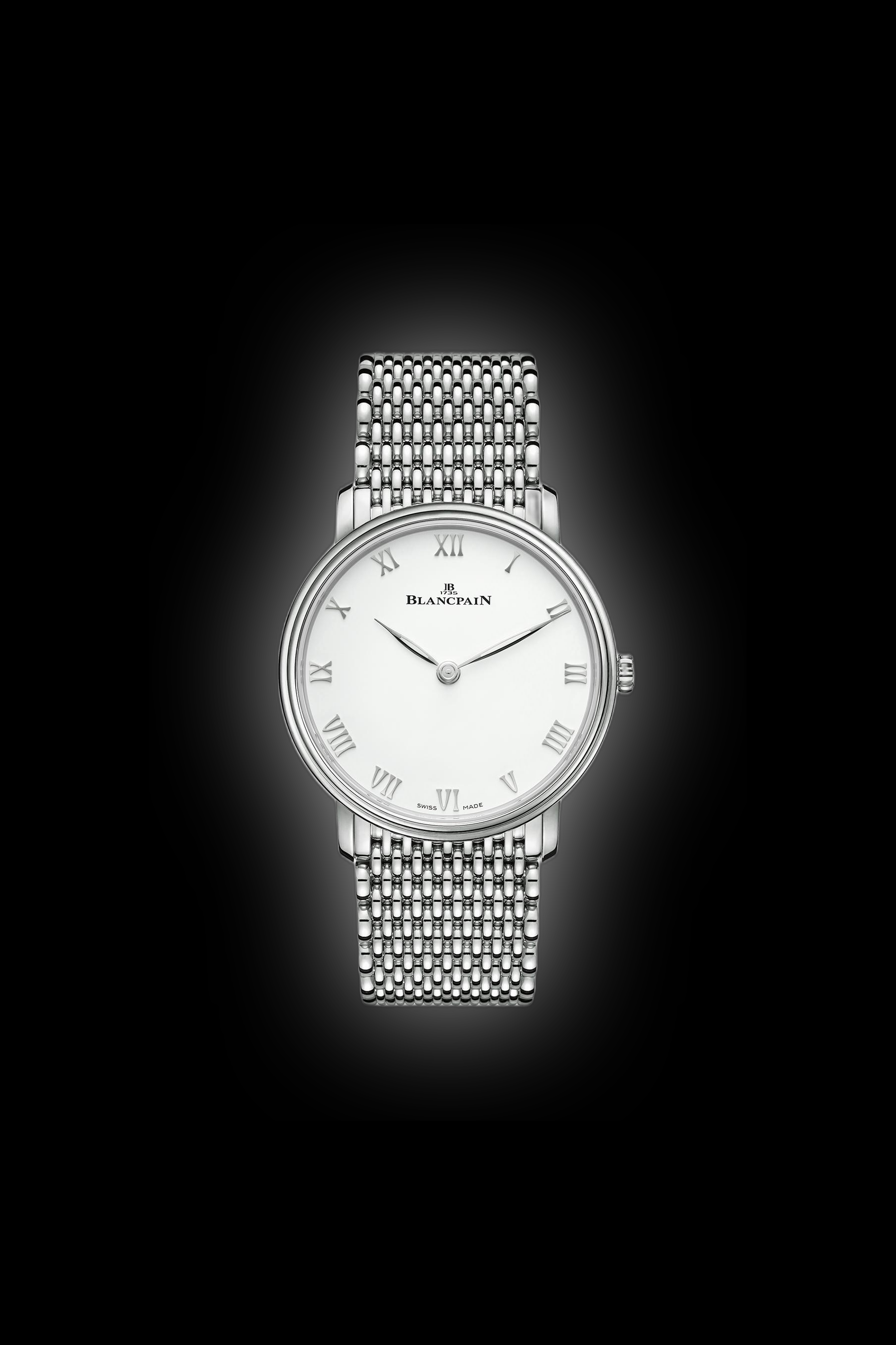 Blancpain Villeret Ultraplate 6605 White Dial, Steel, 39.7 mm, Metal