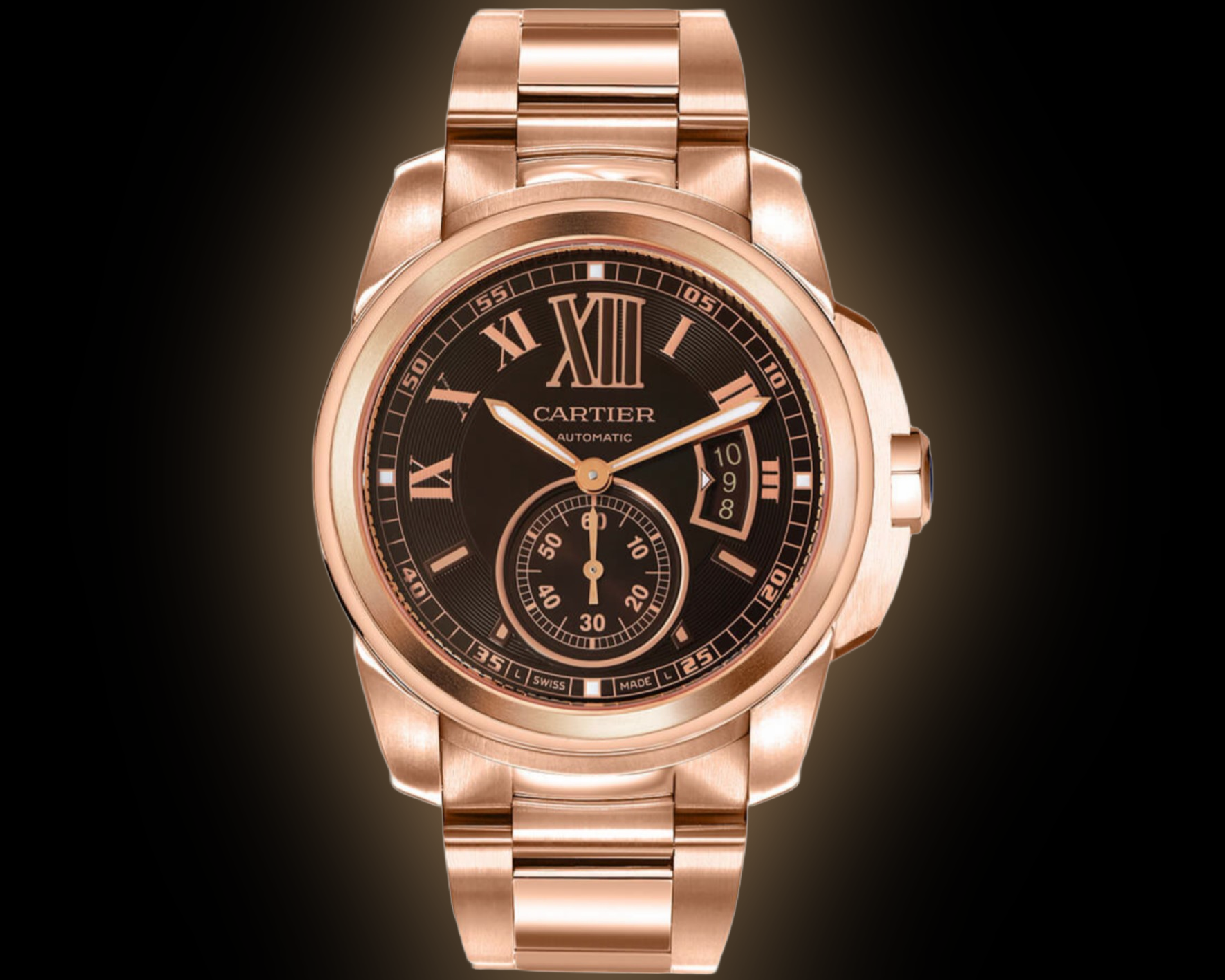 Cartier Calibre de Cartier 42 W710 Chocolate Dial, Pink Gold, 42.0