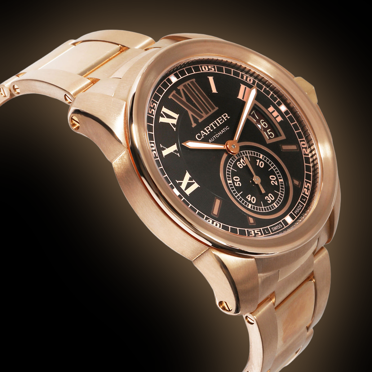 Cartier Calibre de Cartier 42 W710 Chocolate Dial, Pink Gold, 42.0