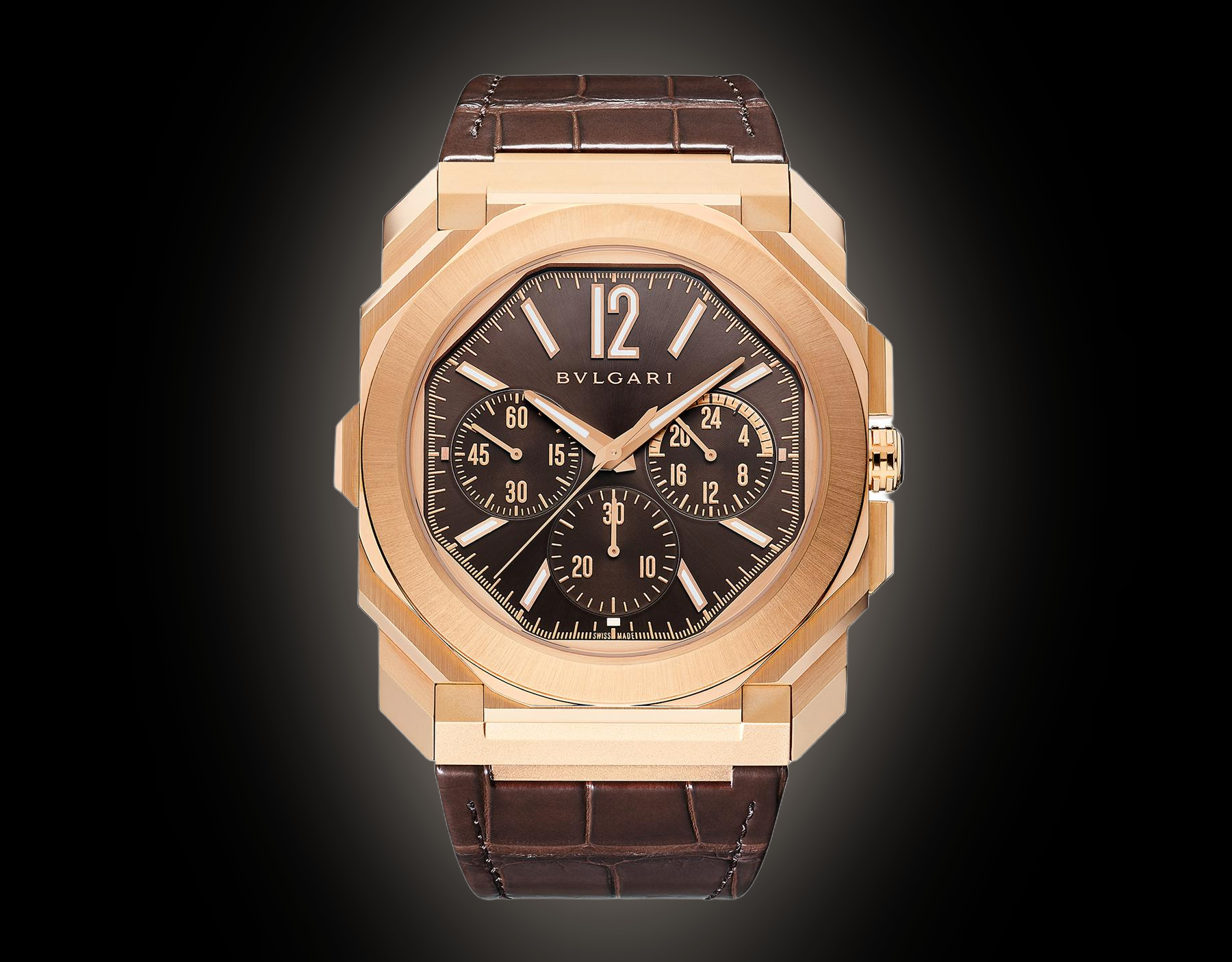 BVLGARI Geometorica   Rosen that プレート Bulgari Serpenti 18K Rose Gold Diamond Quartz Ladies Watch 101995