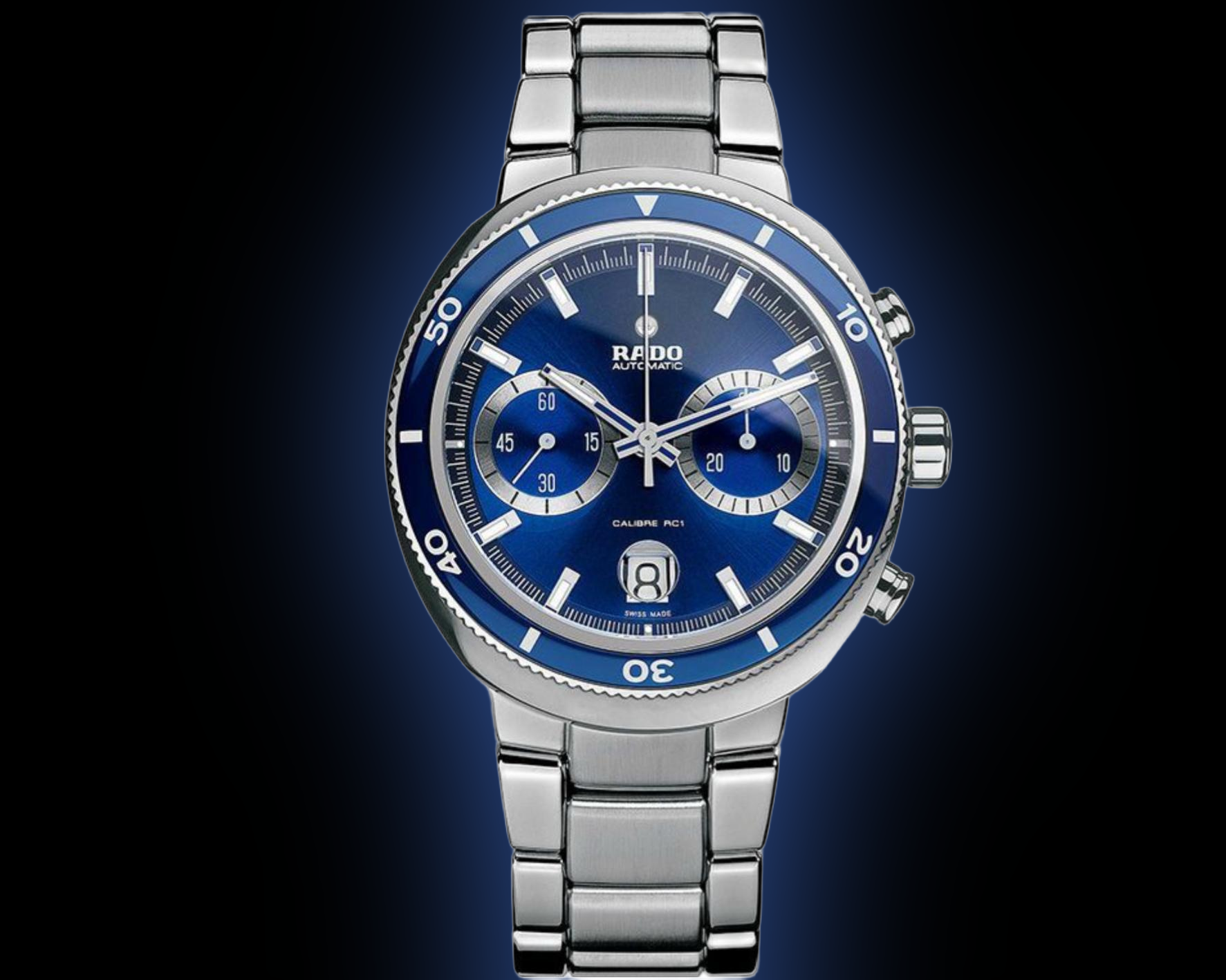 Rado D-Star 1596 Black Dial, Ceramic, 44.0 mm, 200 Chronograph, PVD