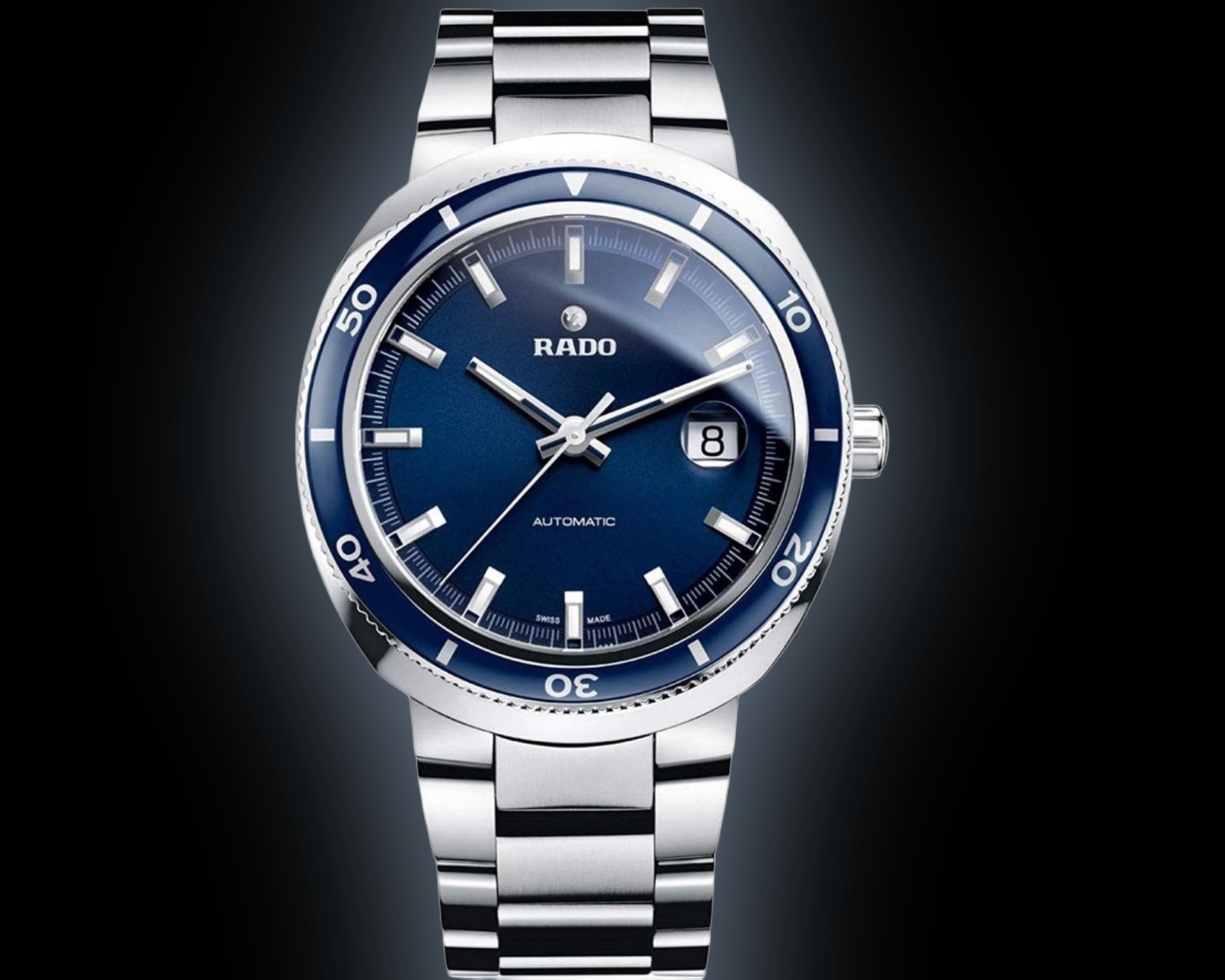 Rado D-Star 1596 Blue Dial, Stainless Steel, 42.0 mm