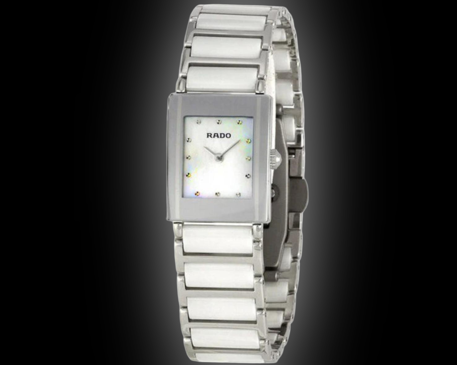 White Rado Mamba Rado Integral 2048 White Mother of Pearl Dial, Stainless Steel, Analog ...