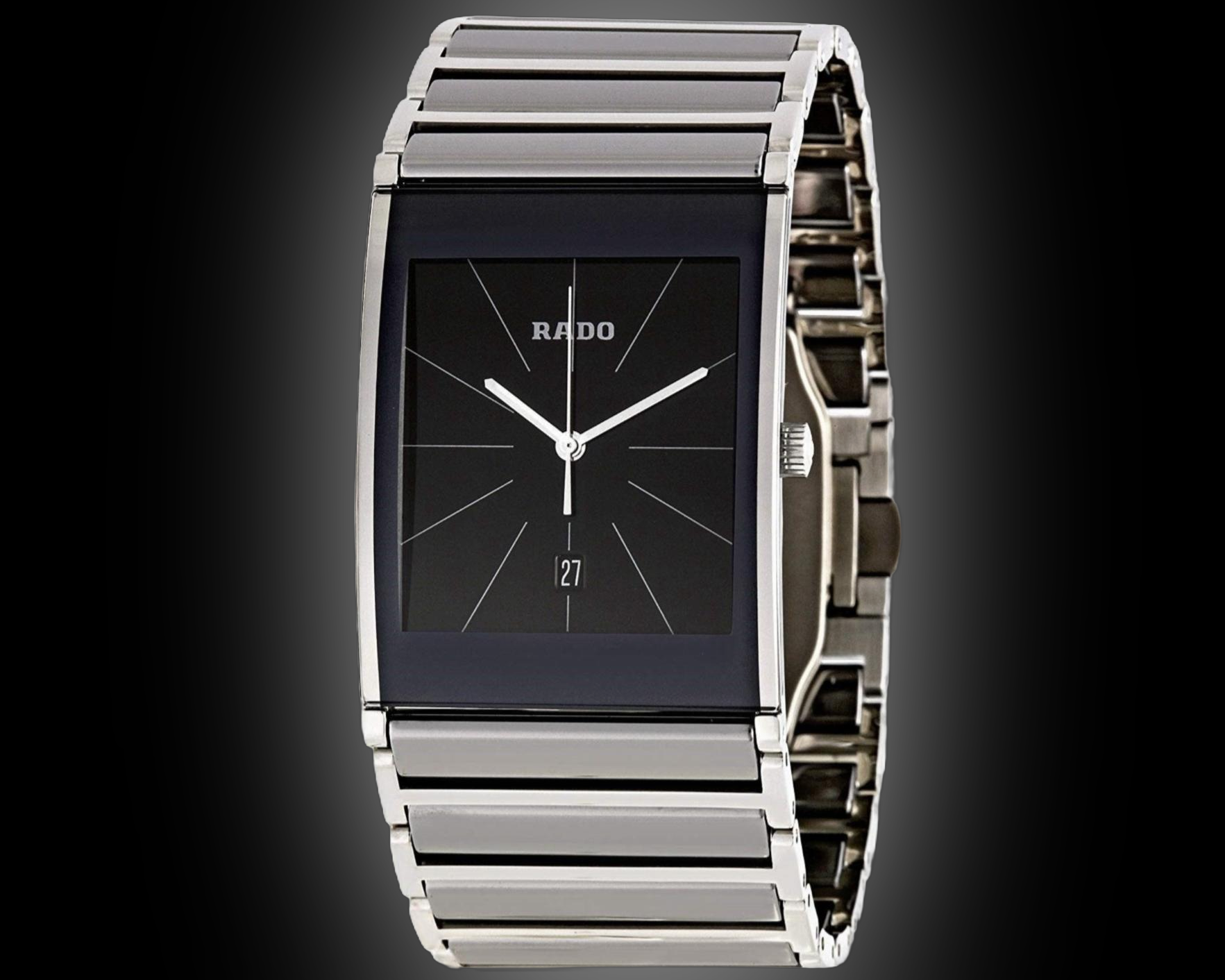 Rado Integral 2086 Black Dial, Stainless Steel, Quartz, Men's Watch