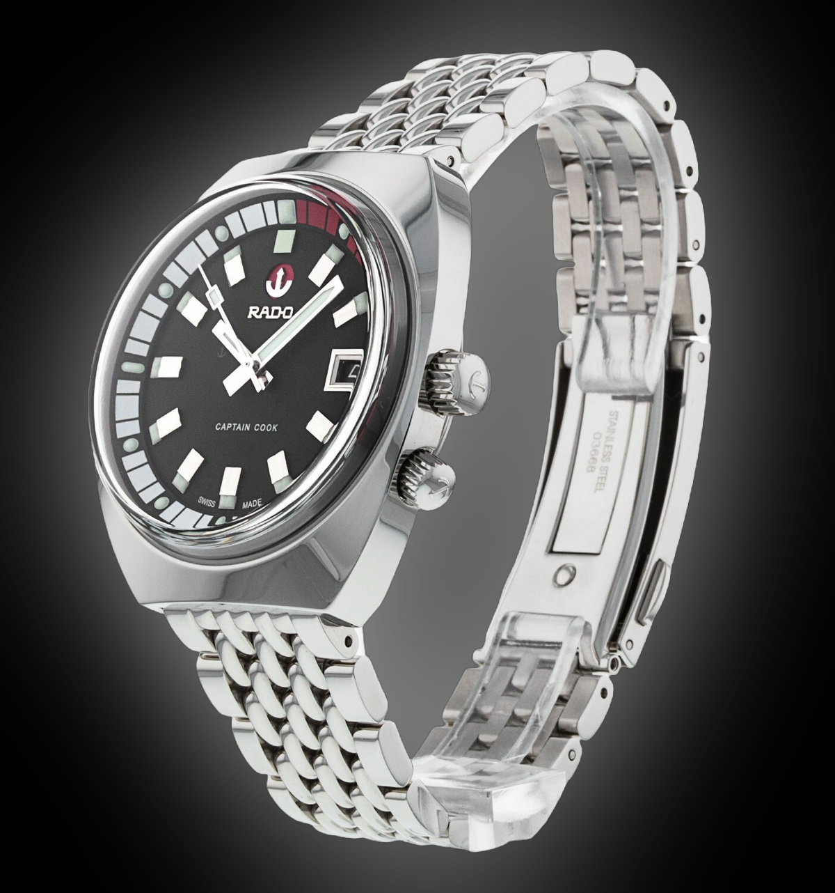 Rado Captain Cook R33522153 Black Dial, Stainless Steel, Mkii