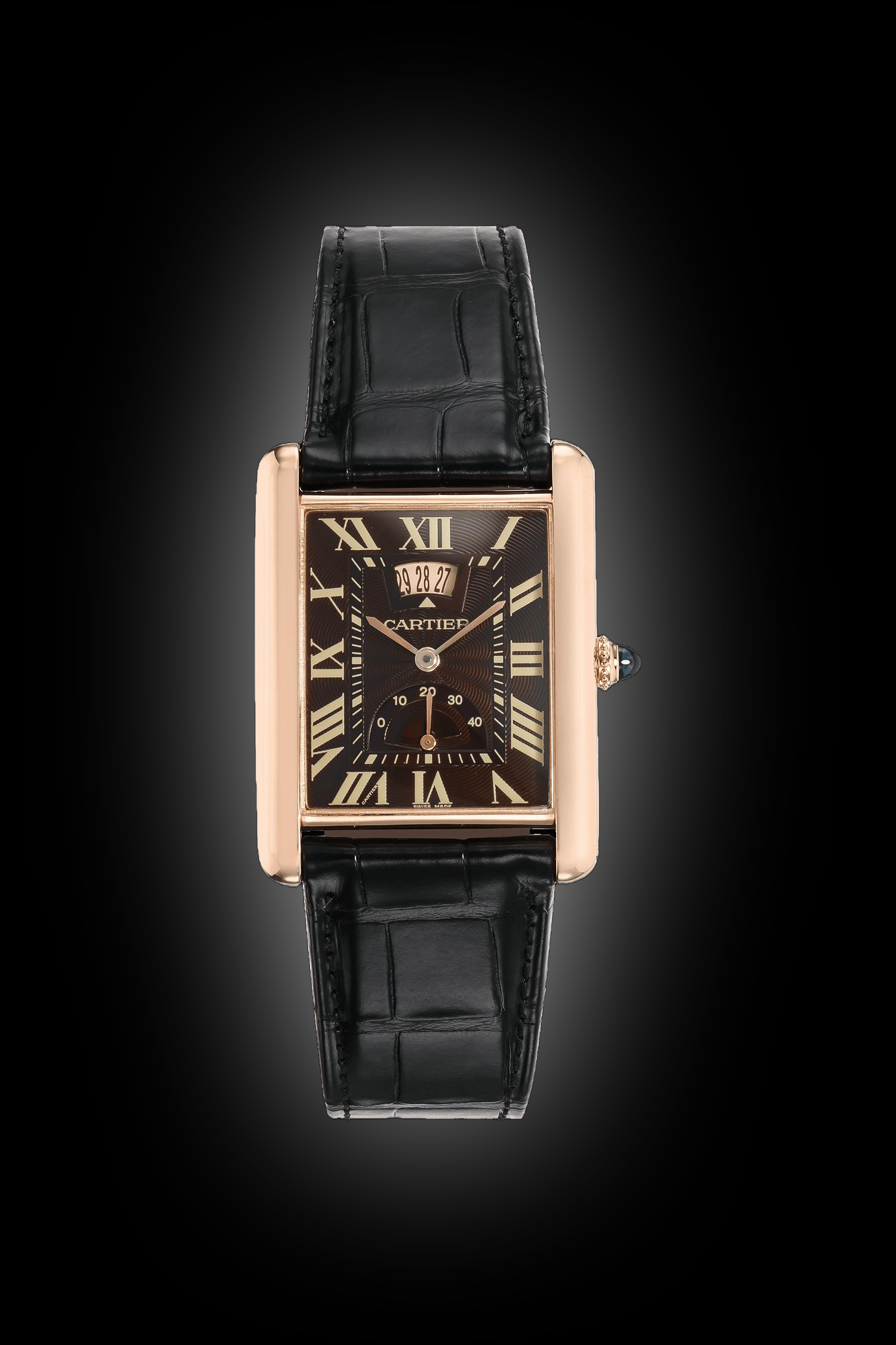 Cartier Tank Louis W156 Chrocolate Brown Dial, 18kt Rose Gold