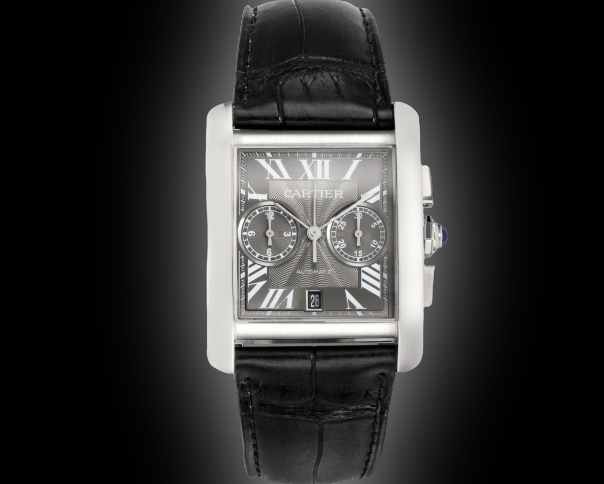 Cartier Tank MC W533 Silver Dial, Pink Gold, 34.3 mm, Chronograph