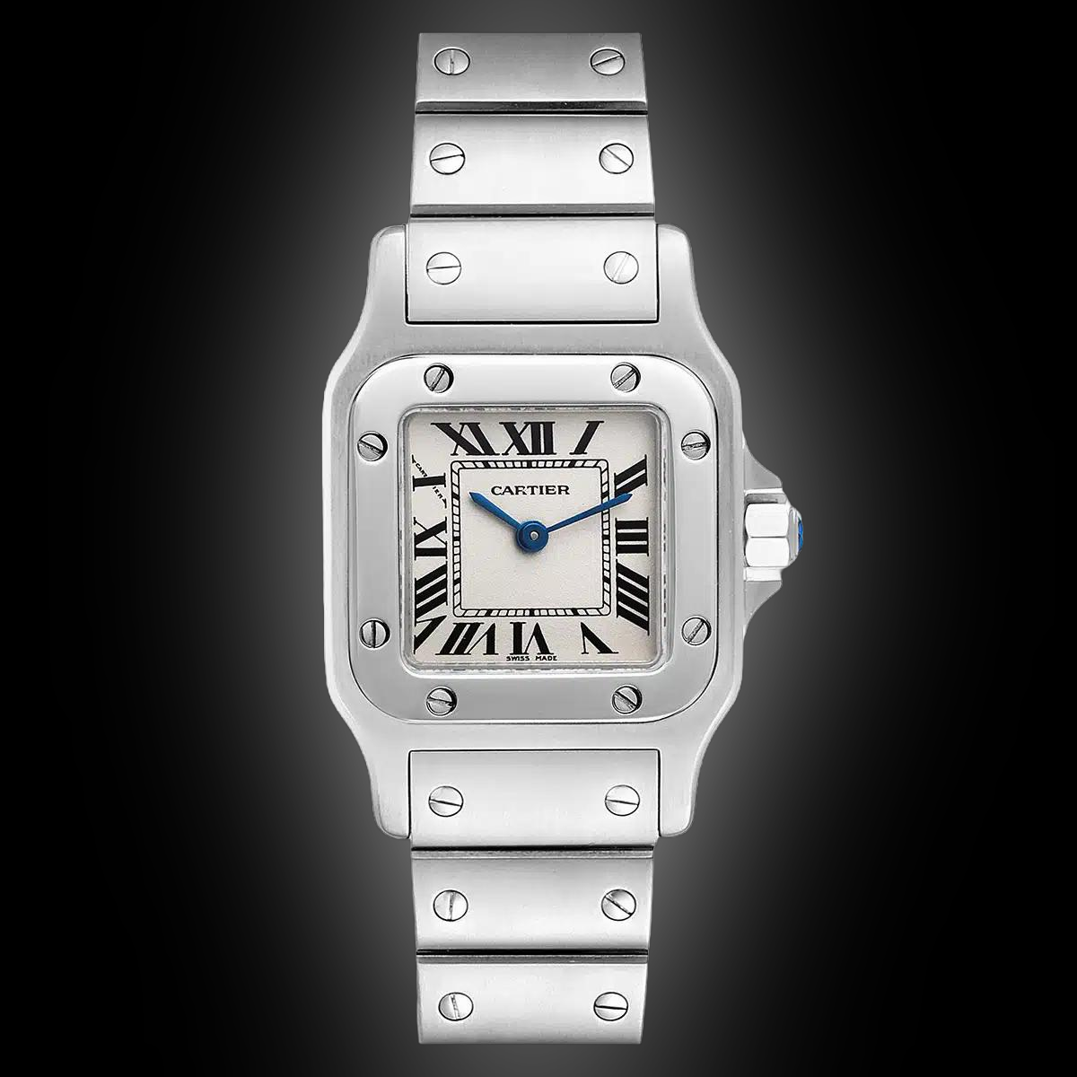 Cartier Santos de Cartier W200 Silver Guilloche Roman Dial