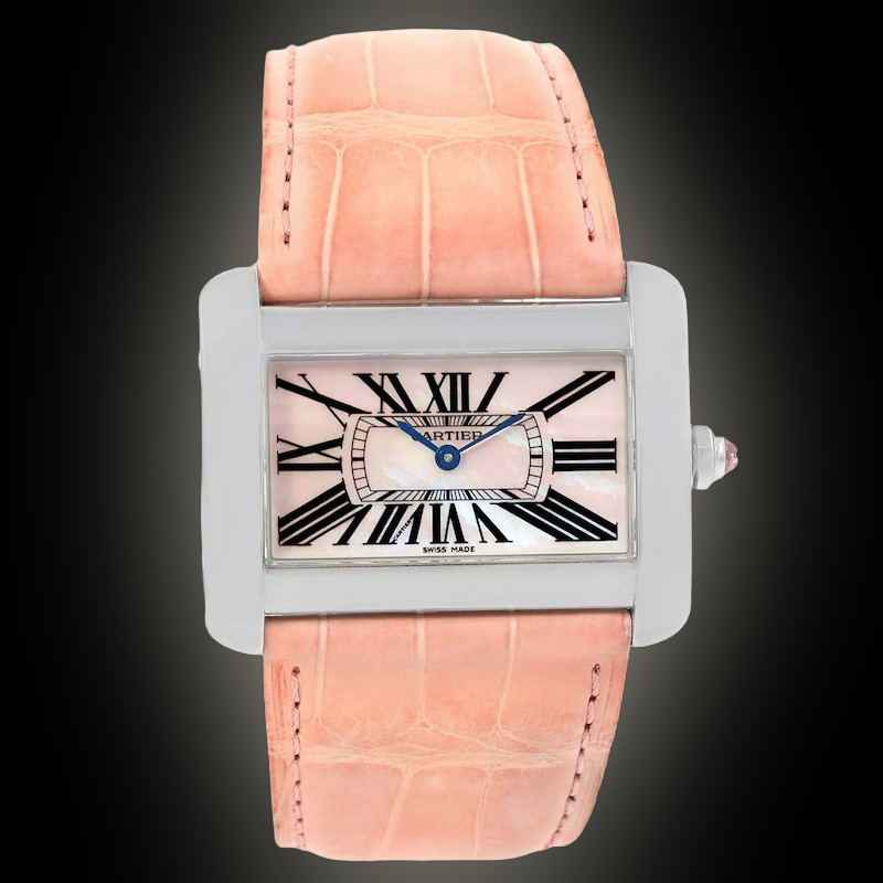 Cartier Tank Divan W630 Pink Mother-Of-Pearl Dial, Stainless Steel - Main Image