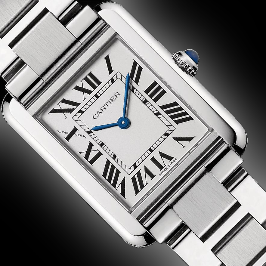 Cartier Tank Solo W520 Silver Opalined Dial, Stainless Steel