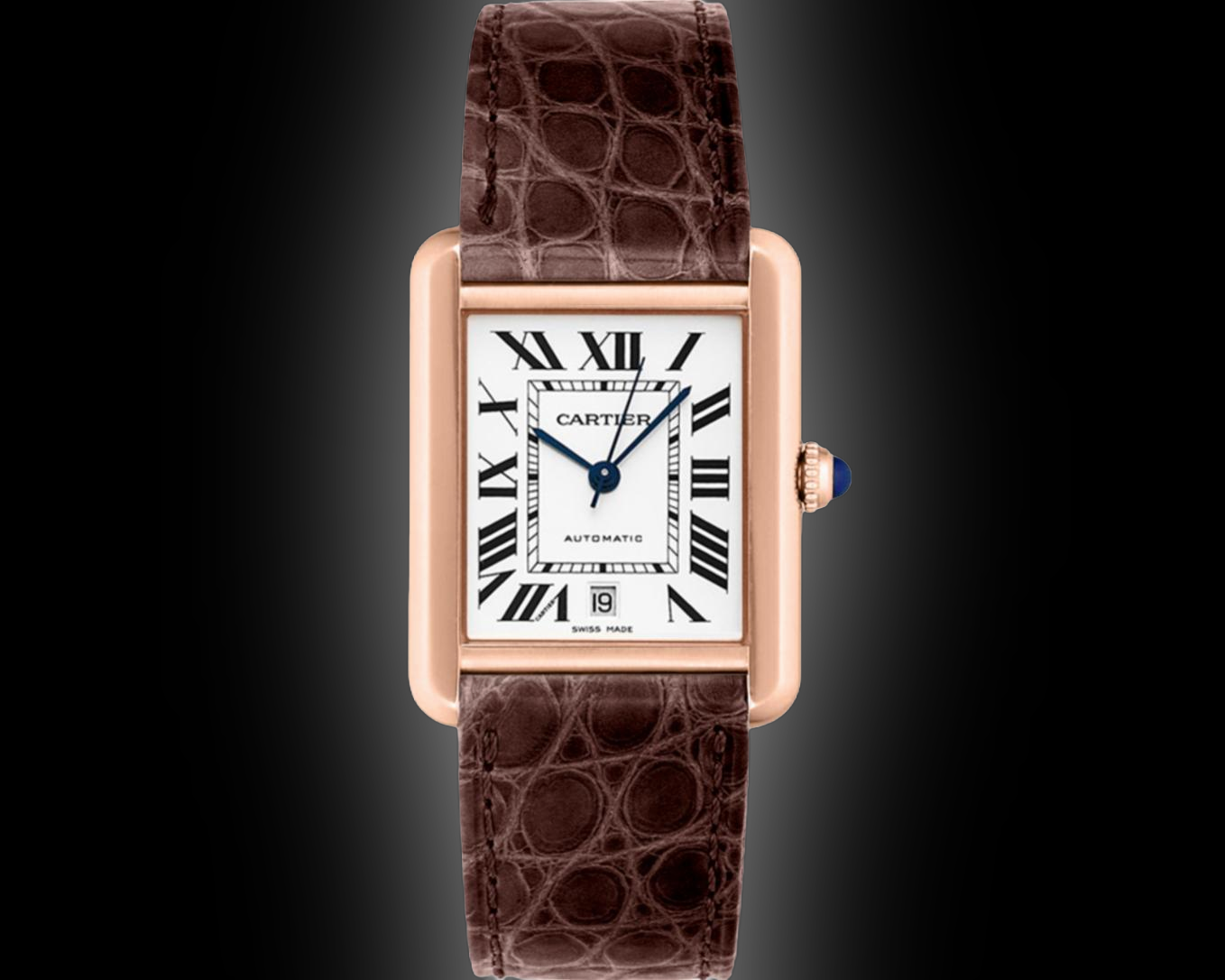 Cartier Tank Solo W520 Silver Dial, Pink Gold, mm, Self Winding