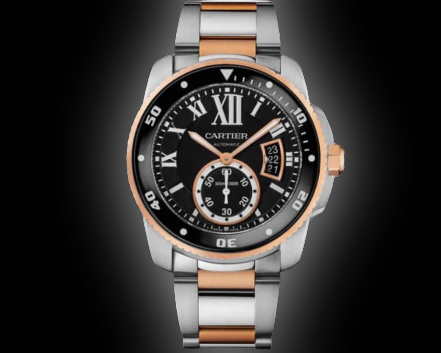 Cartier Calibre de Cartier Diver W710 Black Dial, Pink Gold,