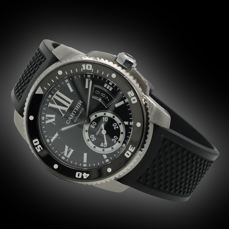 Cartier Calibre de Cartier Diver W710 Black Dial, Stainless Steel