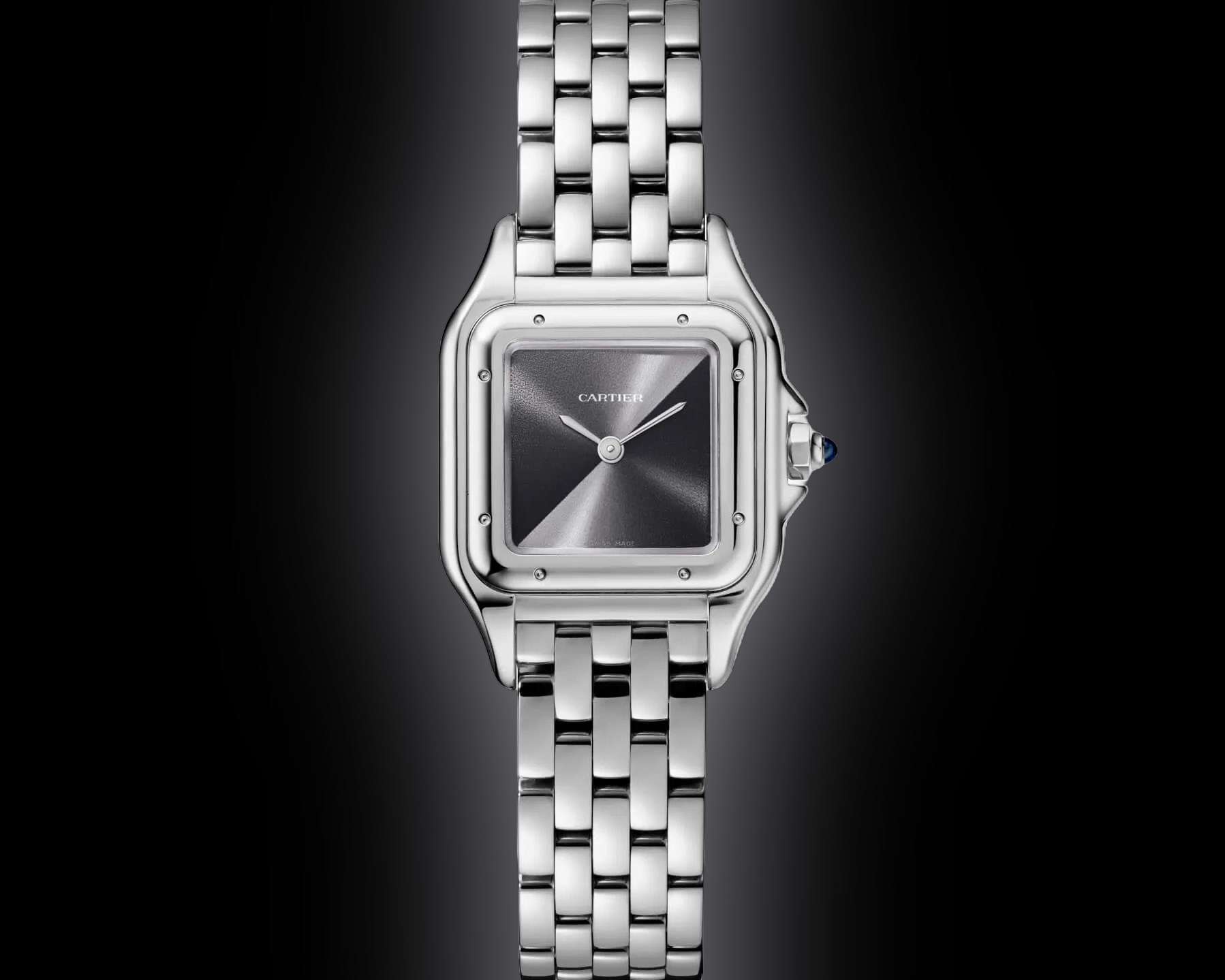 CARTIER WOMENS PANTHERE SILVER WATCH 21MM CARTIER Panthere RUBAN Quartz 21mm Steel Blue MOP Dial Watch  main image 2