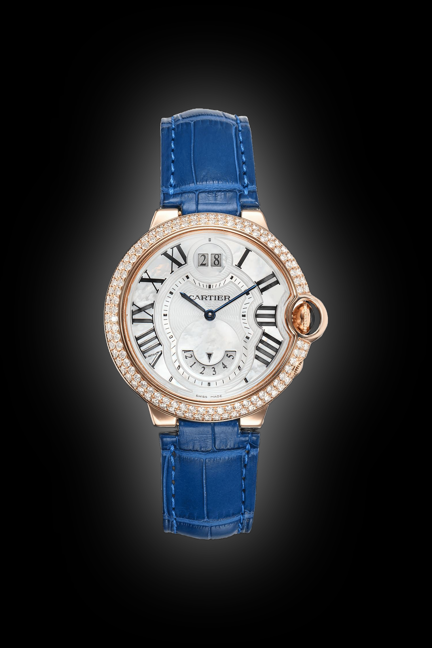 Cartier Ballon Bleu de Cartier WE90 Silver Dial, 18kt Rose Gold