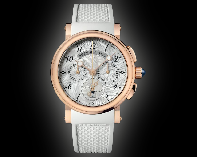 Breguet Marine 8827BR Silver Dial, 18kt Rose Gold, Chronograph