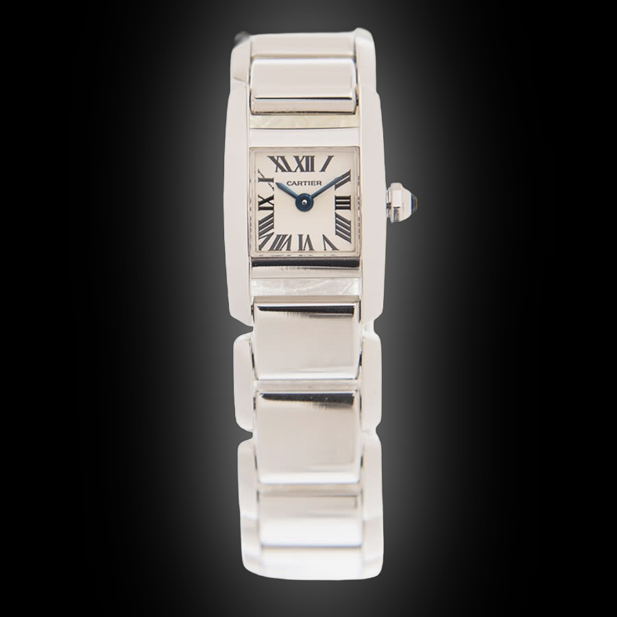 Cartier Tankissime W650 Silver Dial, 18kt White Gold, mm