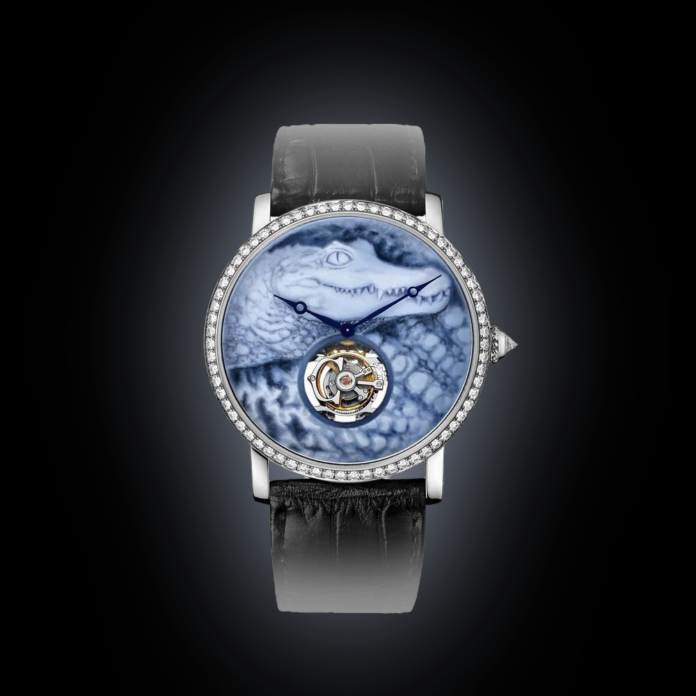 Cartier Rotonde de Cartier HPI00689 18K White Gold Natural Agate