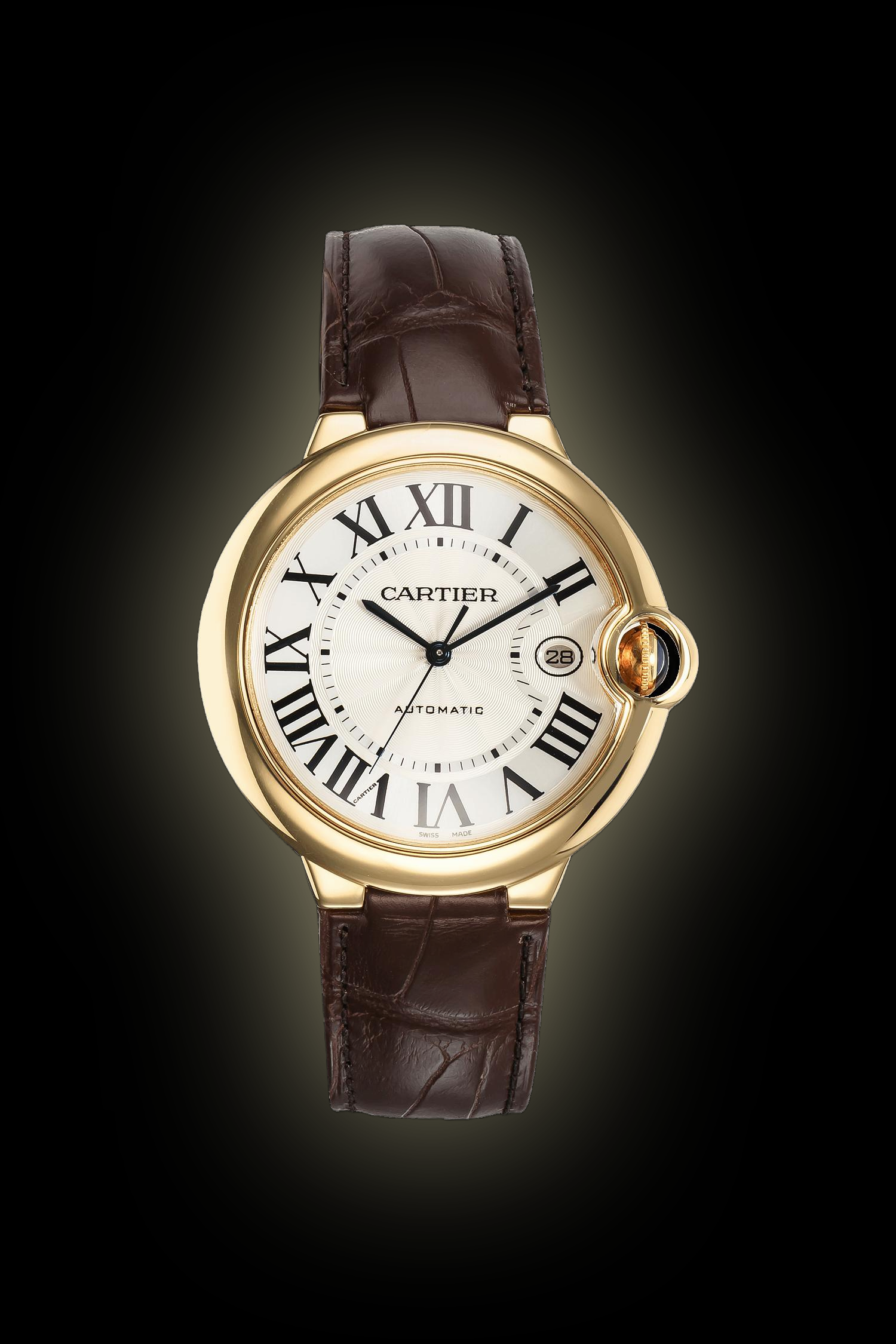 Cartier Ballon Bleu de Cartier 42 W690 Silver Dial, Yellow Gold
