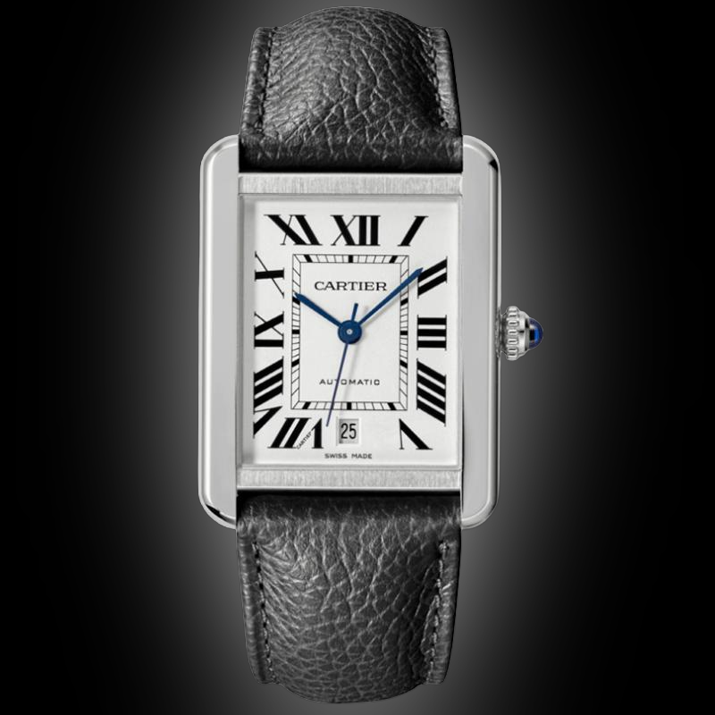 時計 Cartier TANK SOLO LM WATCH Cartier Tank Solo WSTA Silver Opaline Dial, Stainless Steel, 41.0