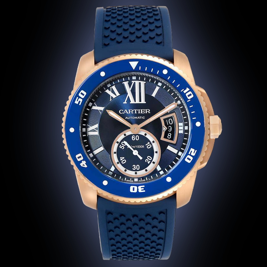 Cartier Calibre de Cartier Diver WGCA Blue Dial, Pink Gold, 42.0