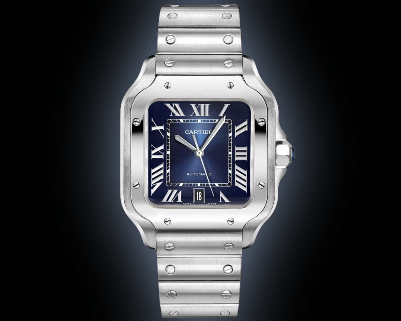 Cartier Santos de Cartier WSSA Blue Dial, Stainless Steel, Self