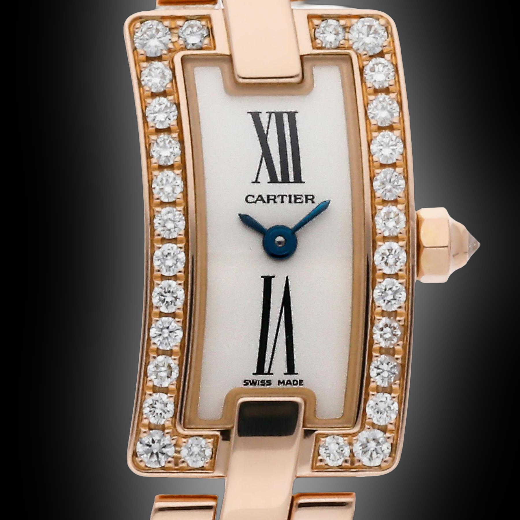 Cartier Timeless Icons WG40 Silver Sunray Dial, 18kt Rose