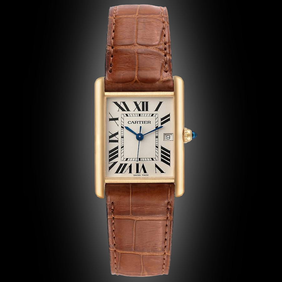 Cartier Tank Louis W152 Silver Dial, Yellow Gold, mm, Quartz