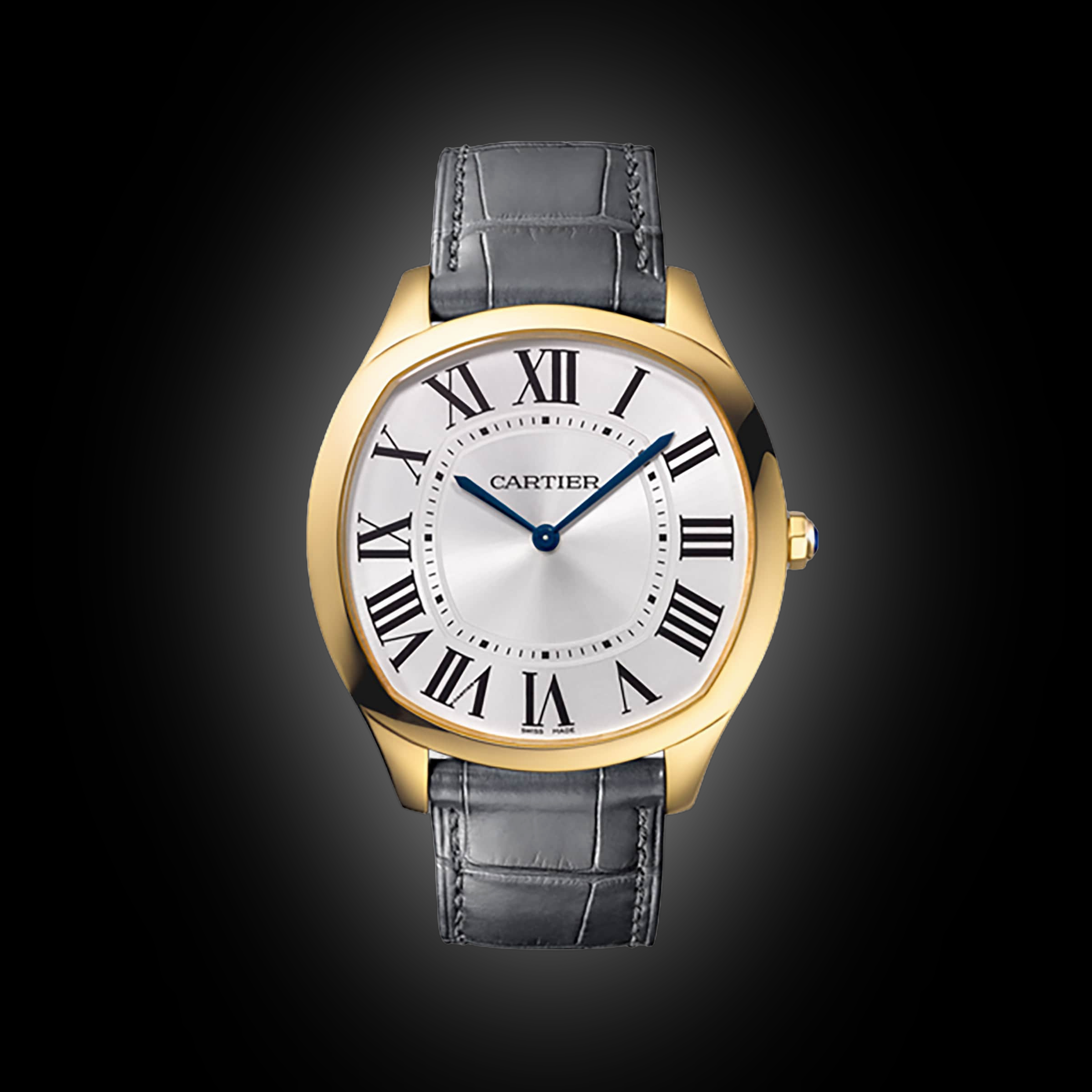 Cartier Drive de Cartier WGNM Silvered Satin-Brushed Dial, 18kt