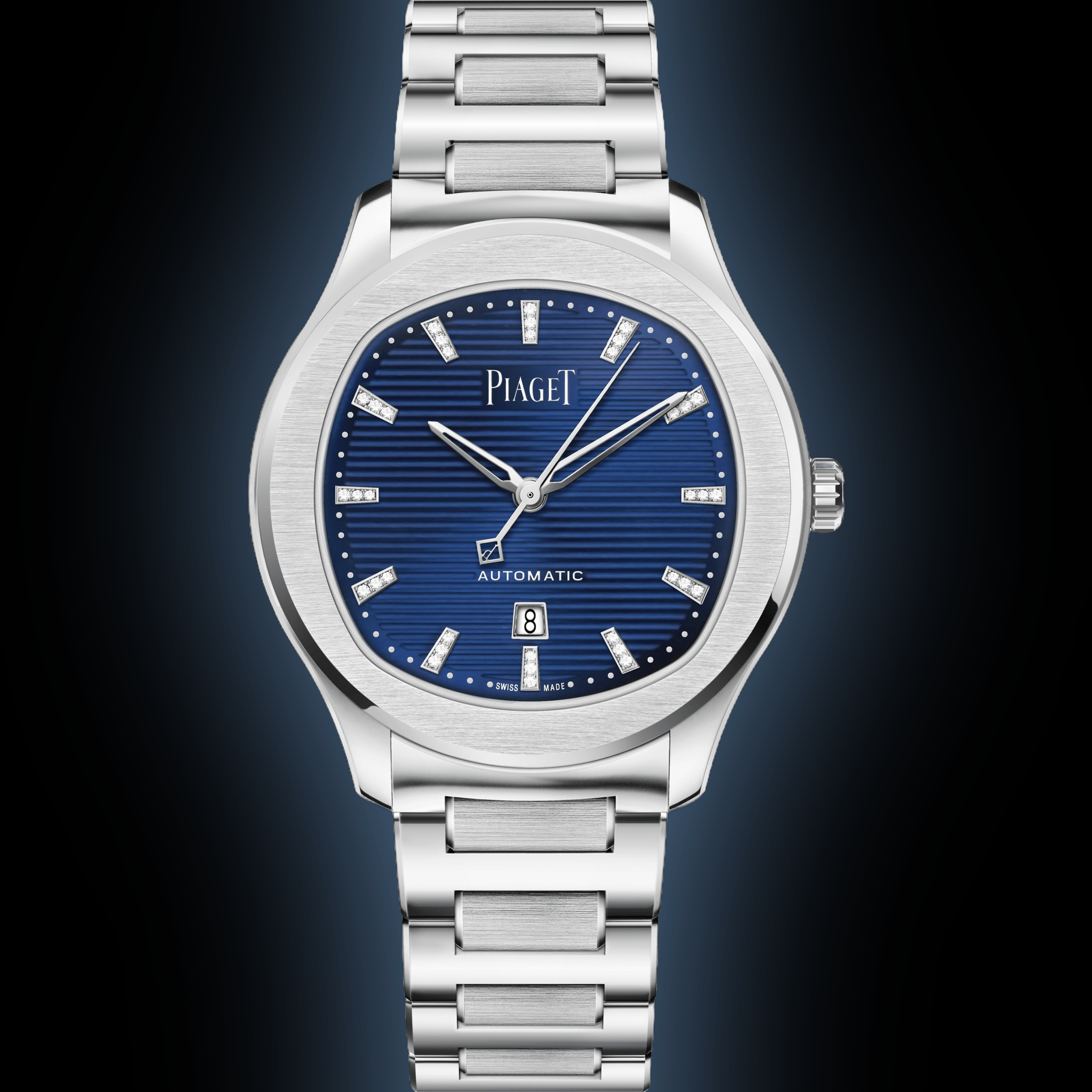 Piaget Polo 46018 Blue Dial, Steel, 36.0 mm, Date