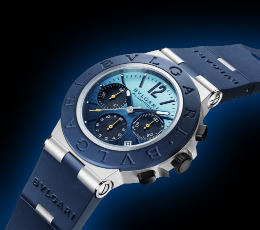 Bulgari Aluminium Blue Dial, Titanium, 40.0 mm, Capri Edition