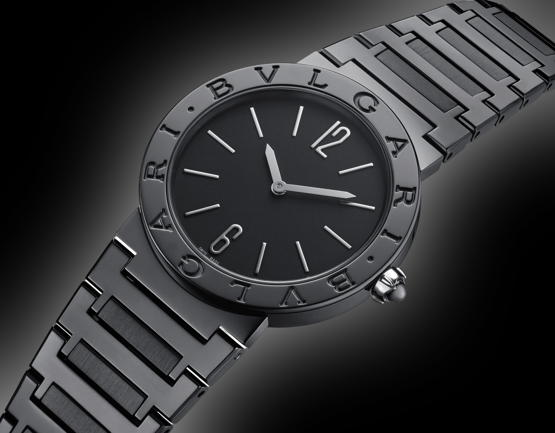 Bulgari Bulgari Bulgari Steel, 33 mm, Analog, Black