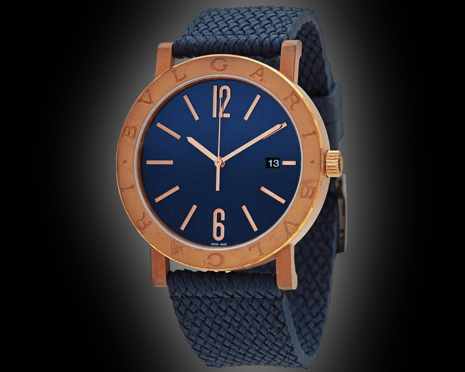 Bulgari Bulgari Solotempo Black Dial, Bronze, 41.0 mm,Men's Watch