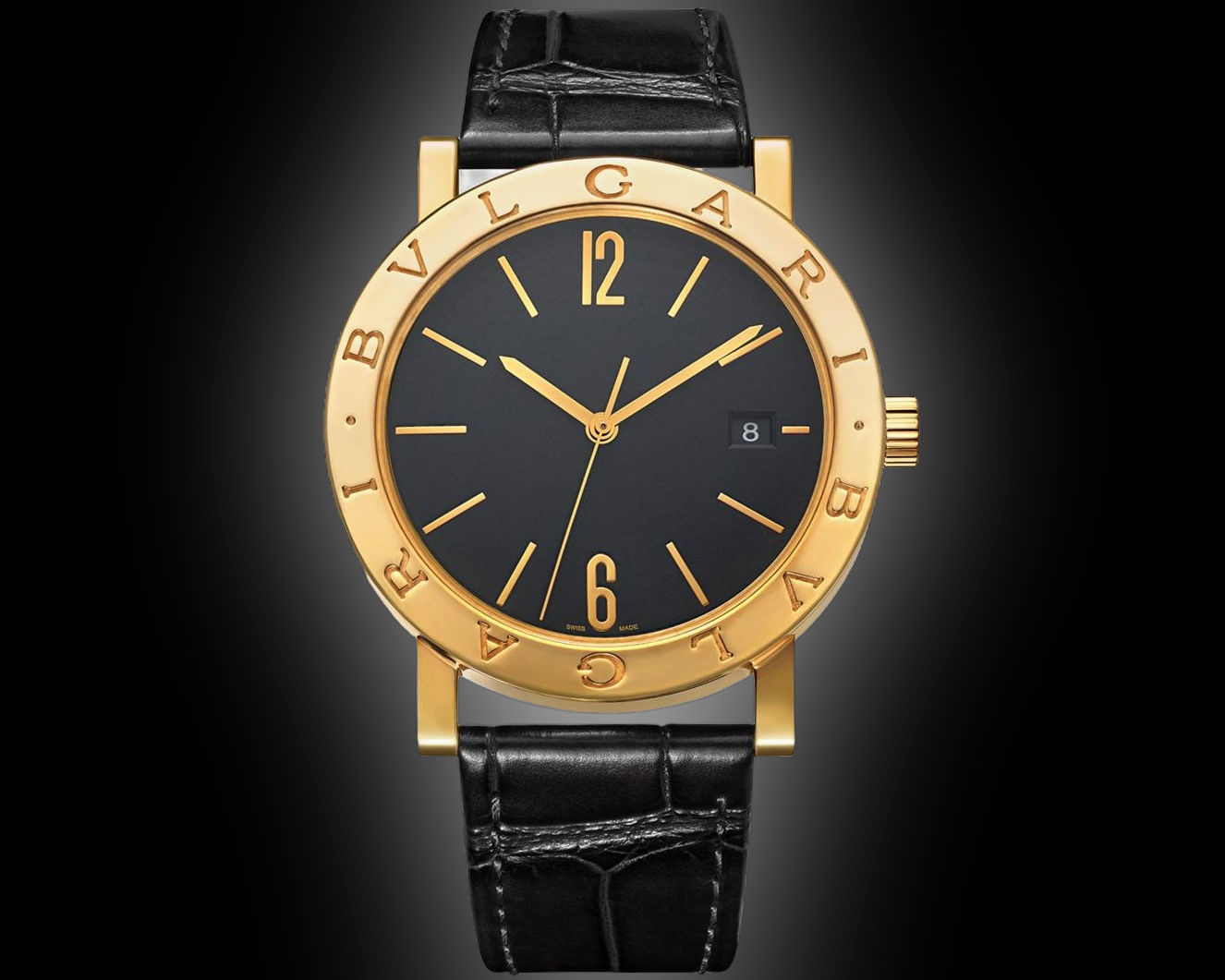 Bulgari Bulgari Bulgari Black Dial, Yellow Gold, 38.0 mm, Self Winding