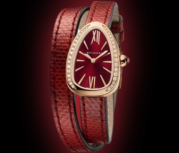 touristさん専用　BVLGARI ピンク・レッド スカーフ×2 Bulgari Serpenti Skin Red Dial, Pink Gold, 27.0 mm, Gem-Set