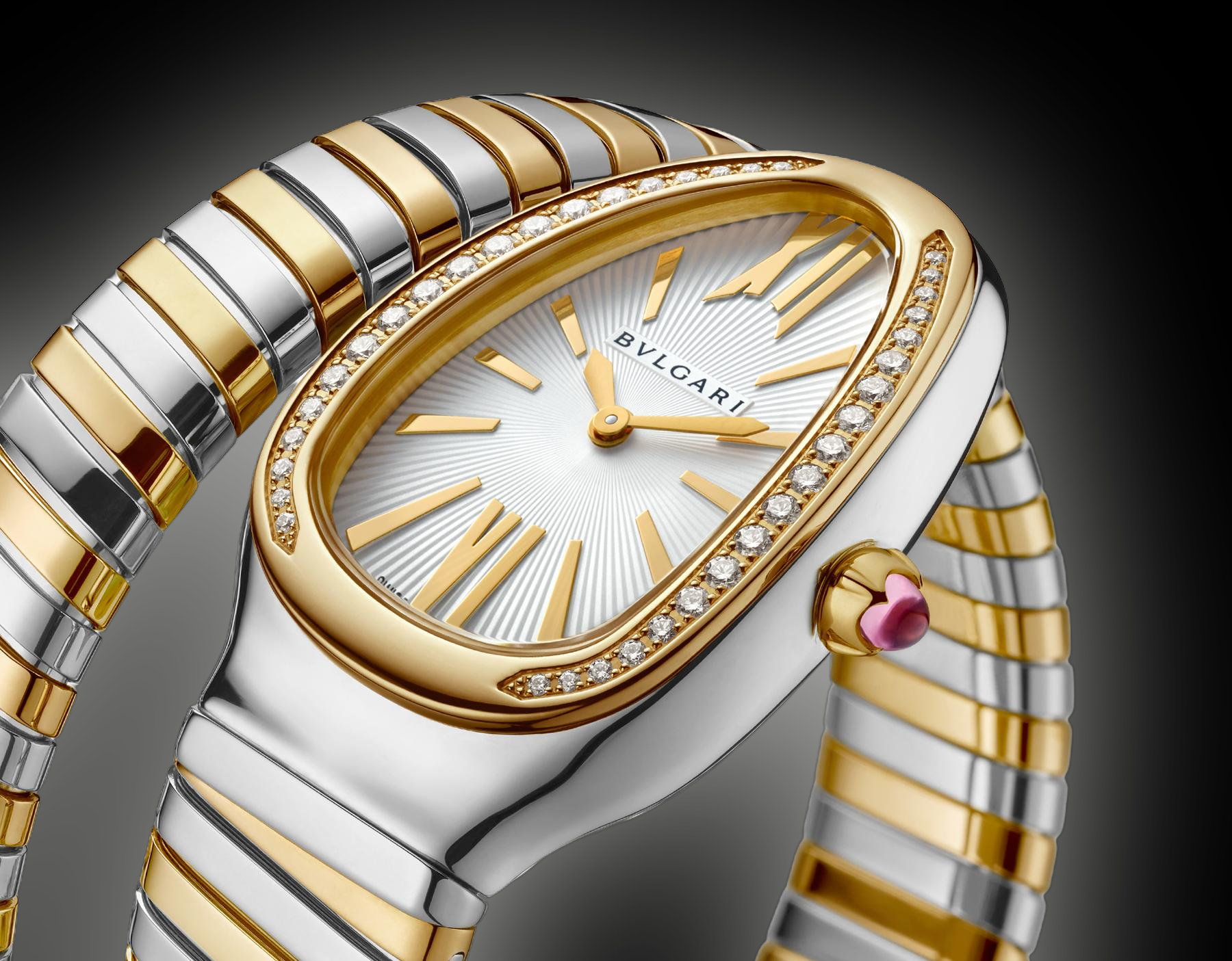 Bulgari Serpenti Tubogas Yellow Gold and Steel, 35 mm, 30 m, Analog