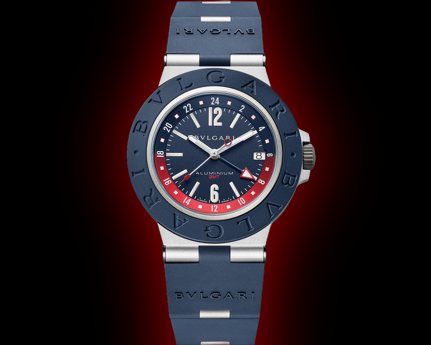 Bulgari Aluminium Blue Dial, Titanium, 40.0 mm, Self Winding