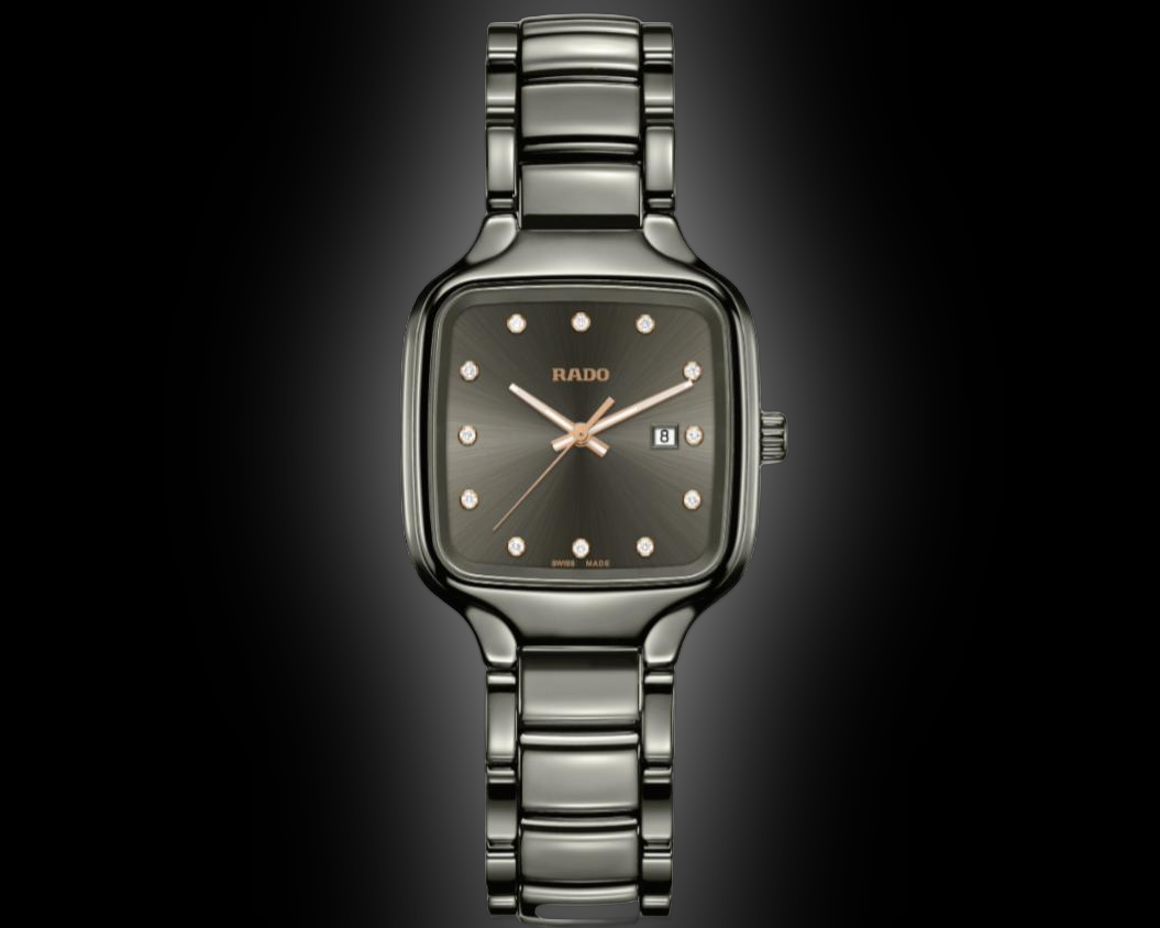 Rado TRUE Square 2707 Grey Dial, Plasma High-Tech Ceramic, Titanium ...