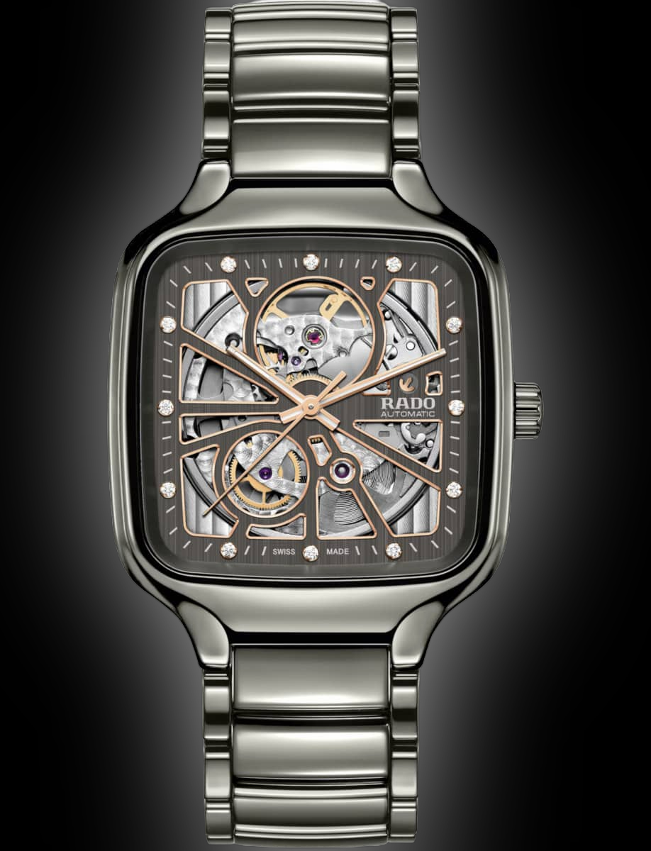 Rado TRUE Square 2708 Open Heart Rose Gold Dial, Plasma High-Tech