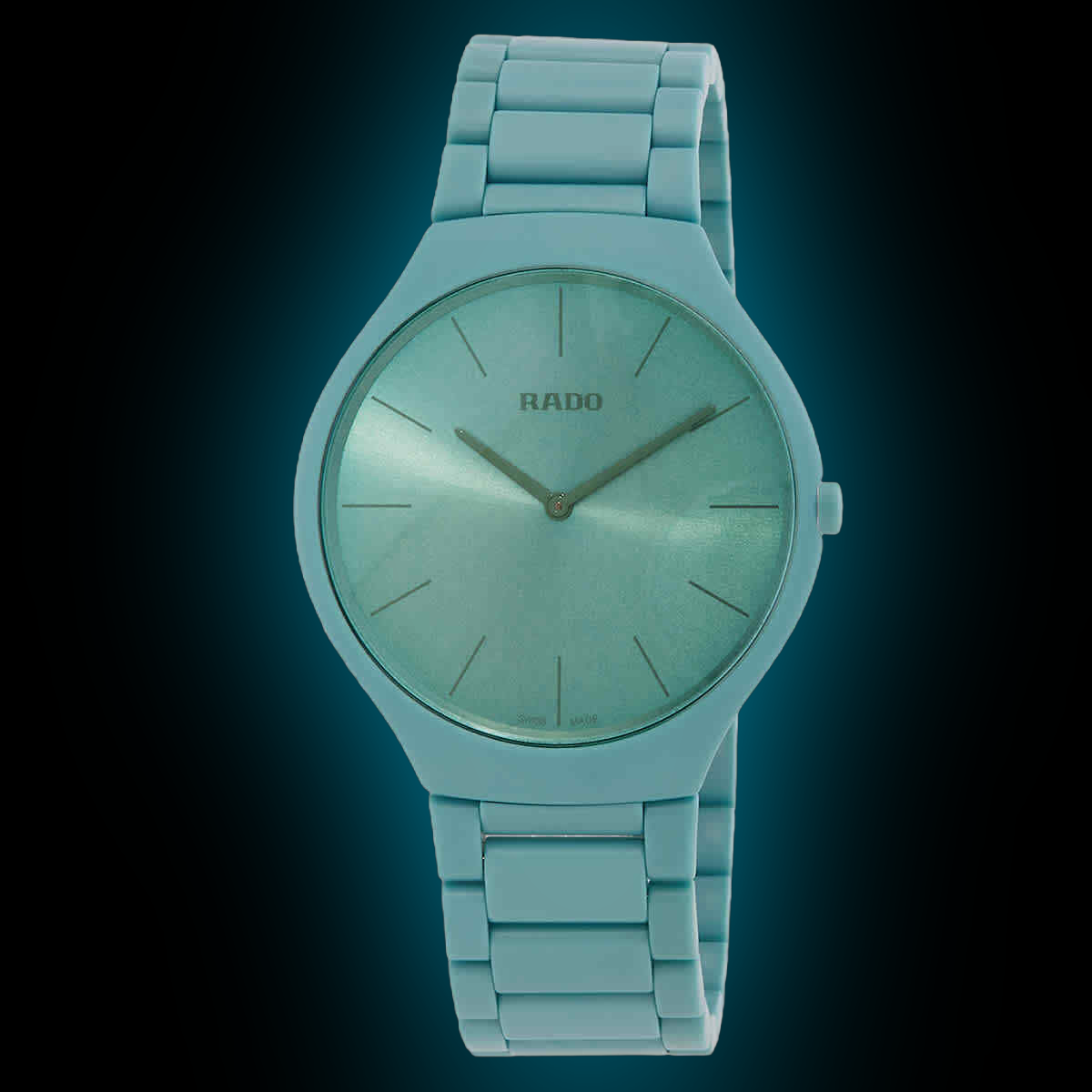 Rado TRUE Round 2709 English Green Dial, High-Tech Ceramic, Les