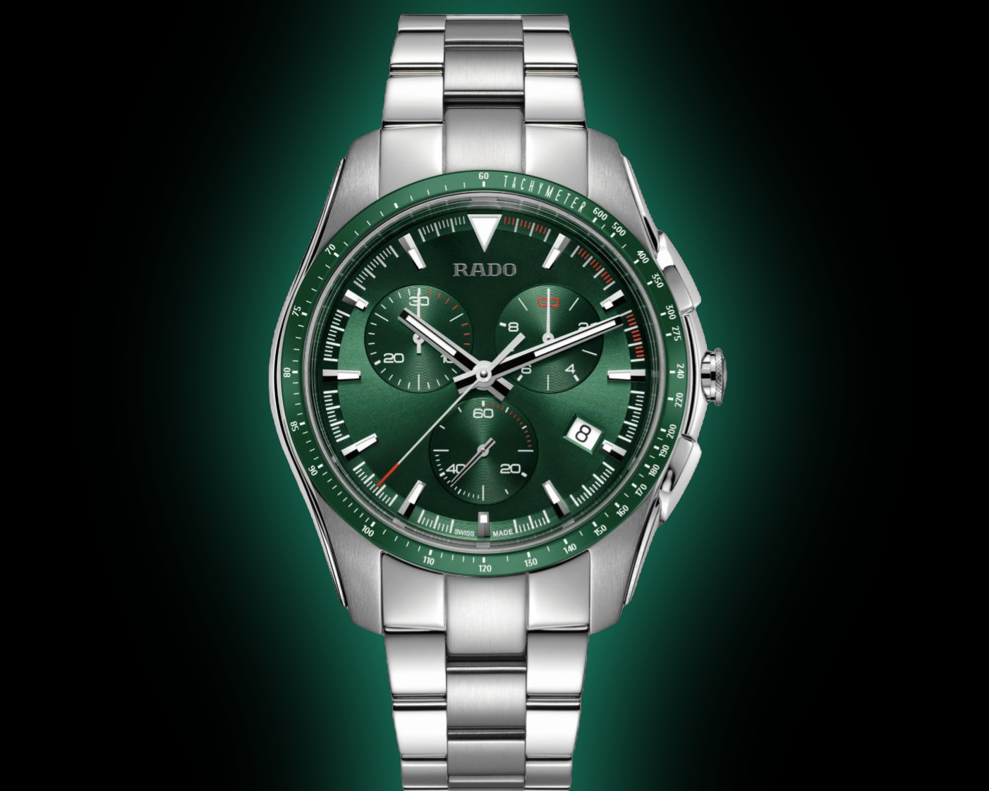Rado HyperChrome 3225 Green Dial, High-Tech Ceramic, 03.312.022