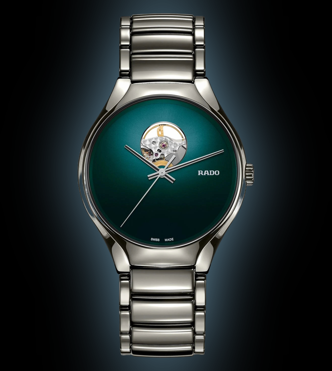 RADO ダイヤベゼル10P 嘉平チェーン　プレスウォッチ　133.9630.2 Rado Ceramic Jubliee Watch with Mother of Pearl Dial and