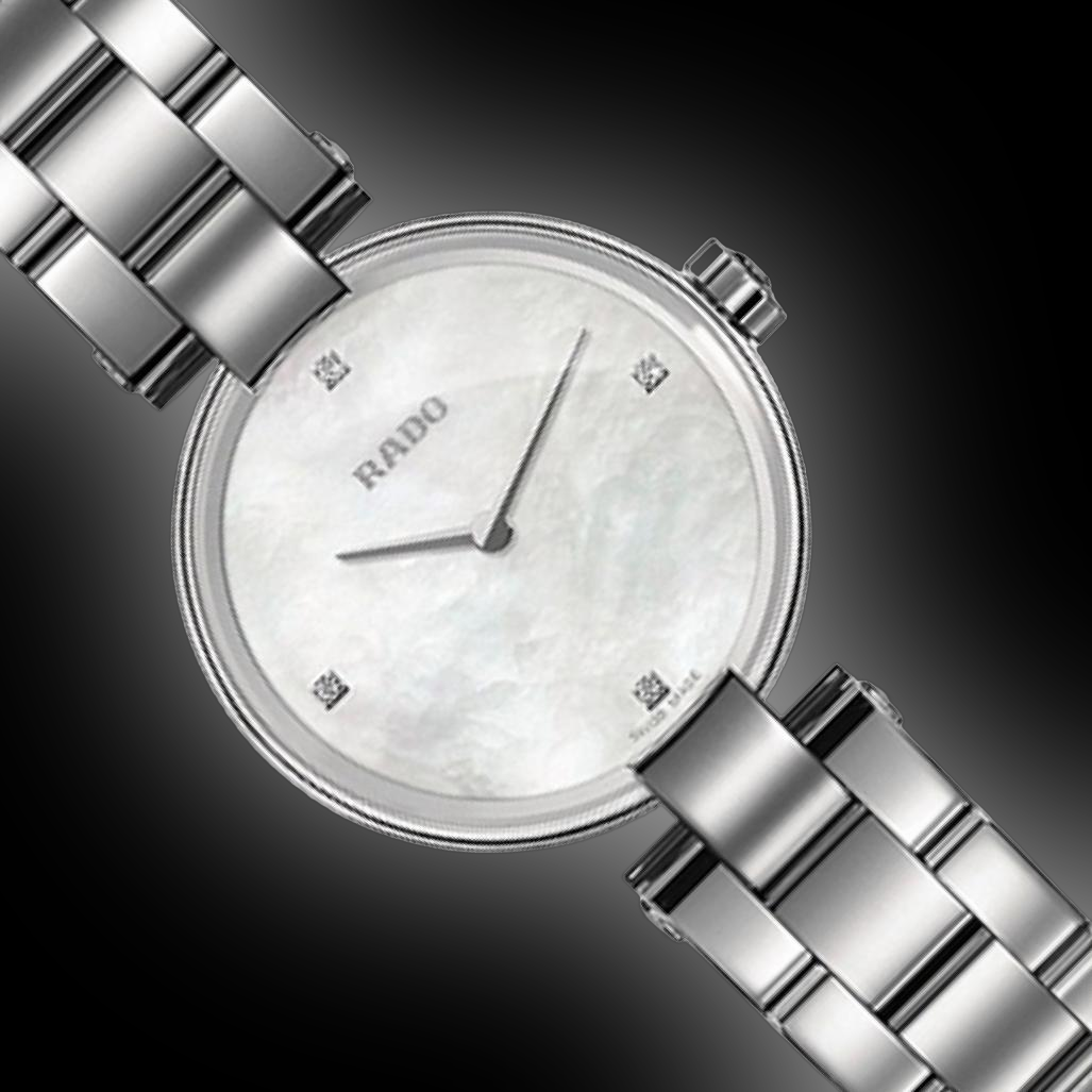 REINA Rado Coupole 2285 White Mother of Pearl Dial, Stainless